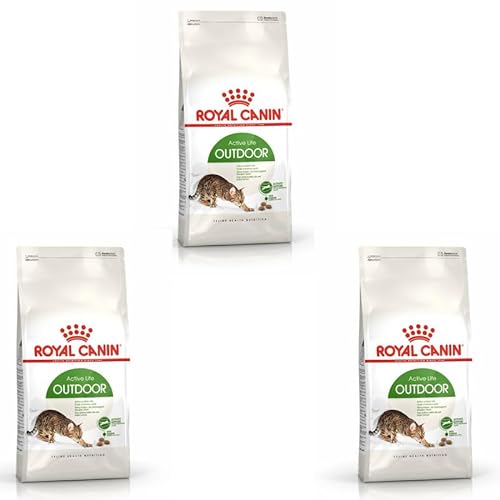 ROYAL CANIN Outdoor 3er Pack 3 x 400 g Trockenfutter für Katzen Für ausgewachsene Katzen vom 1. bis zum 7. Lebensjahr mit häufigem Freilauf und regelmäßiger Bewegung