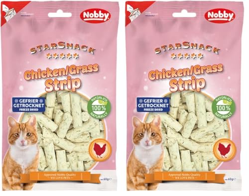 Nobby StarSnack FD Chicken Cat Grass ca. 60 g Packung mit 2