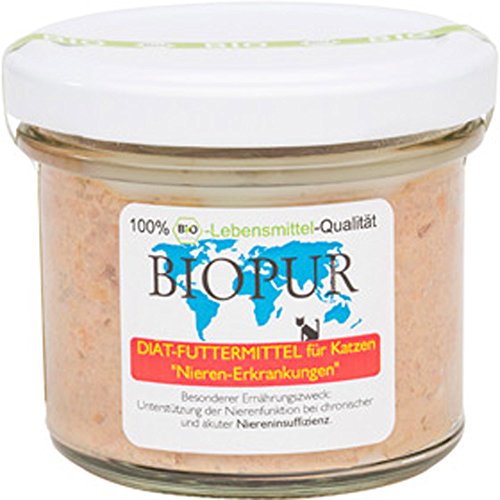 BIOPUR 12er Set Bio Katzendiätfutter Nieren Erkrankungen im Glas