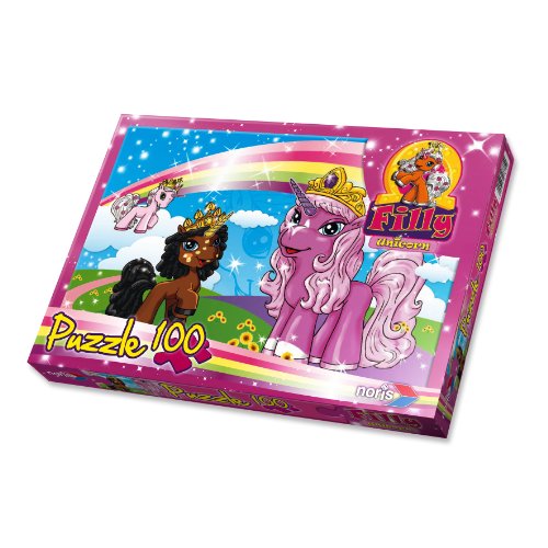 Noris 606037371 - Filly Unicorn - Auf dem Weg 100 Teile Puzzle