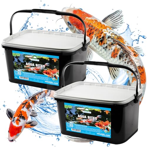 vdvelde.com - Universal-Fischfutter 10 Liter 1 eimer - Natürliche und biologische Rezeptur frei von Zusatzstoffen Konservierungsmitteln und Chemikalien - für alle Teichfische - Koi Goldfische