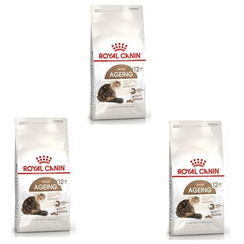 ROYAL CANIN Senior AGEING 12 3er Pack 3 x 400 g Alleinfuttermittel für Senior Katzen ab dem 12. Lebensjahr Kann dazu beitragen die Harnwegsfunktion zu unterstützen