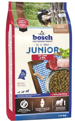 bosch HPC Junior mit Lamm Reis Hundetrockenfutter zur Aufzucht ernährungssensibler Welpen 1 x 1 kg
