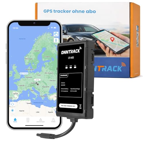 ONNTRACK 400 Eingebauter Peilsender Echtzeit Live Tracking Lebenslang kostenlos Ohne SIM Karte ABO Manipulationsalarm 4G LTE App Steuerung