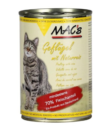 MAC s Katzenfutter Geflügel Naturreis 12 X 400 g