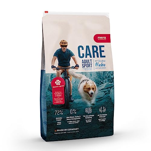 mera Care Adult Sport Huhn Hundefutter für sehr aktive und sportliche Hunde mit 72% tierischen Protein ohne Weizen 1kg