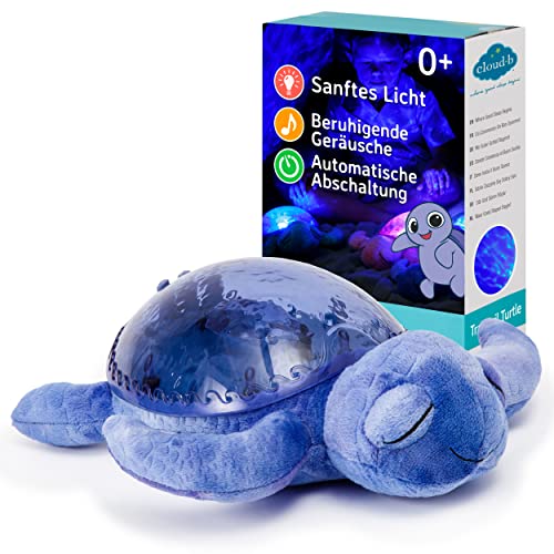 Cloud b Beruhigender Nachtlicht Ozean Projektor mit beruhigenden Klängen Einstellbare Helligkeit 3 Farben Auto-Shutoff Tranquil Turtle Ocean