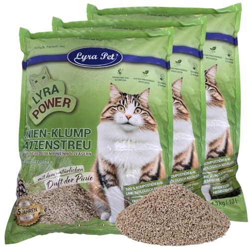  3x 10 Pinien Klump Natürliche biologisch abbaubare 500% Auch für empfindliche Katzen Staubarm für eine