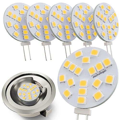 G4 LED 12V ac 12-24V dc 2 Watt ersatz für 20W Halogen Glühbirne - G4 Mini LED Neutralweiß Rund - G4 Stiftsockel LED Lampen Birnen - G4 Einbaustrahler Einbauspot - G4 Stiftsockellampe 2W - 6er