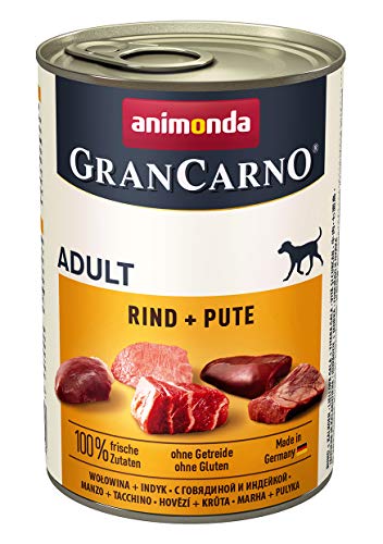 animonda Gran Carno adult Hundefutter Nassfutter für erwachsene Hunde Rind Pute 6 x 400 g