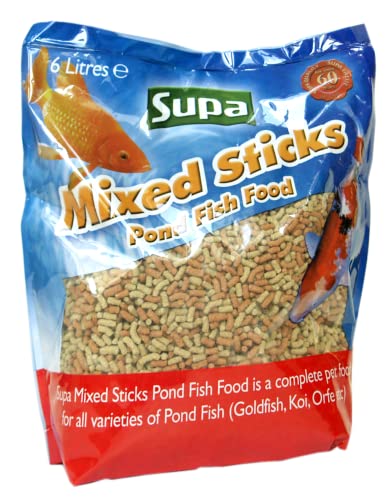 SUPA Gemischte Koi  Teichstäbchen für 6 Liter Beutel hochwertiges für eine ausgewogene Ernährung