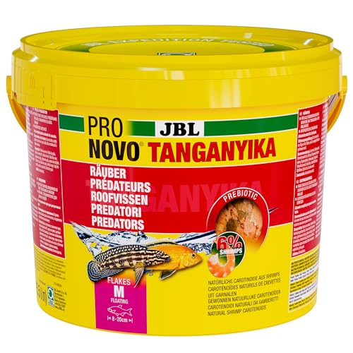JBL PRONOVO TANGANYIKA FLAKES Hauptfutter für alle Buntbarsche von 8-20 cm Fischfutter-Flocken Größe M 5500 ml