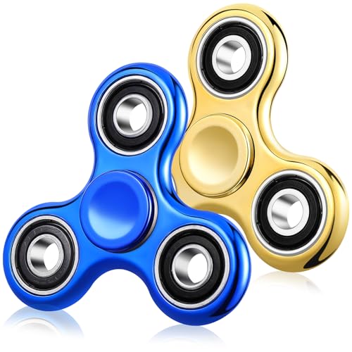 Fidget Spinner 2 Pack Stress Angst Relief Sensory Fidget Spielzeug für Kinder Erwachsene Coole galvanische Fidget Spinner für ADHD Autismus Geburtstag Gifts Klassenzimmer Preise für Jungen Mädchen