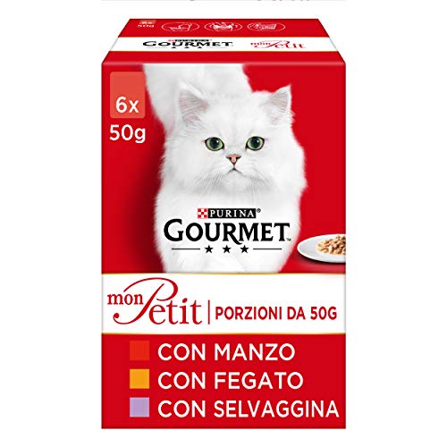  Mon Petit Feuchtigkeit Katze Rind Leber Wild 48 Beutel 50 g
