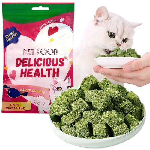Katzengras Sticks Katzengras Snack Katzengras-Beißstab Beißstäbe Aus Katzengras für Hauskatzen Kauspielzeug Für Katzen zur Zahnpflege zur Verbesserung der Katzenverdauung 50g Granulat-50g