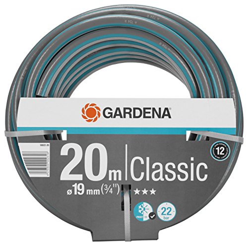 Gardena Classic Schlauch 19 mm 3 4 Zoll m Universeller Gartenschlauch aus robustem Kreuzgewebe 22 bar Berstdruck UV beständig ohne Systemteile 12 Jahre Garantie 18022