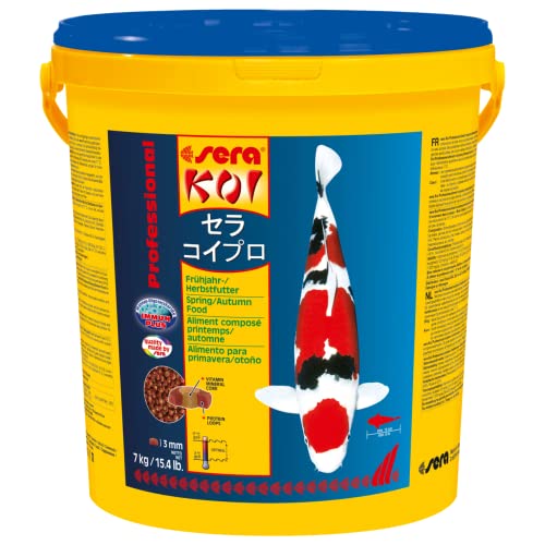 sera KOI Professional Koifutter 7 kg 21L Koi-Fischfutter für Frühjahr und Herbst Für Temperaturen unter 17 C Geringere Wasserbelastung Weniger Algen