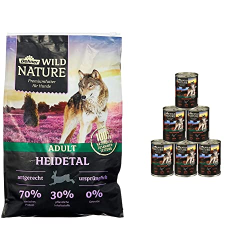 Dehner Wild Nature Hundetrockenfutter Adult Heidetal 4 kg Wild Nature Hundefutter Adult Hochmoor 6 x 800 g 4.8 kg