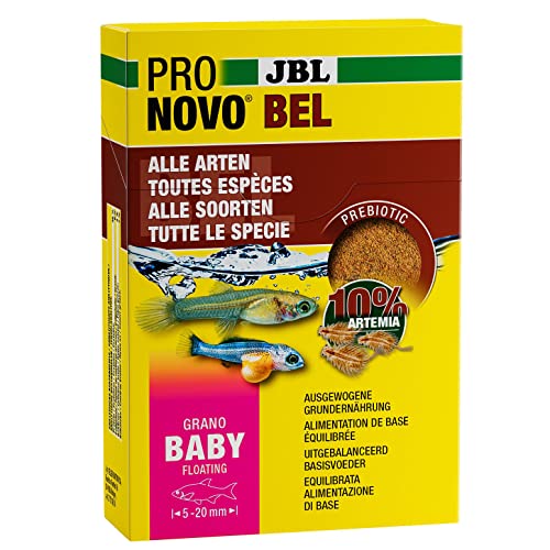 JBL PRONOVO BEL GRANO BABY Aufzuchtfutter für Jungfische Fischfutter-Granulat 3 x 10 ml