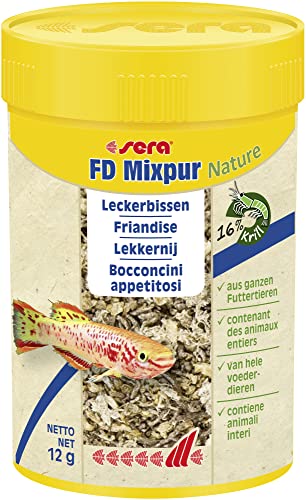 sera FD Mixpur Nature 12g   Die Leckerbissen Mischung aus getrockneten Mückenlarven Daphnien Tubifex Krill   fürs Aquarium mit hoher Verwertbarkeit somit weniger Algen