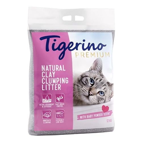 Tigerino Premium Katzenstreu 1x12KG 1 Stück Babypuder