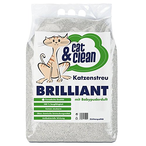 Cat Clean Katzenstreu Der Extraklasse Klumpendes Einstreu Extrem Saugfähig Naturprodukt Aus Bentonit Brilliant Babypuderduft 30