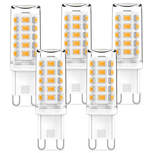 RuLEDne G9 LED Dimmbar Lampen 3W Warmweiß 2700K Glühbirnen Ersatz für 40W 50W Halogenlampen 360 Abstrahlwinkel Kein Flackern CRI 83 AC 220-240V Standard G9 Sockel LED G9 Leuchtmittel 5er Pack