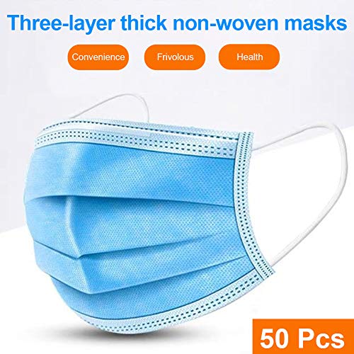 Einweg Maske TUSY 50 StÃ¼ck Einwegmaske Mundschutz Anti-PM2.5 Kann 98% Schadstoffe Filtern Mehrschichtfiltration Surgical Masks Gesichtsmaske Vlies fÃ¼r Medi-zini -sche Versorgung 50 PCS