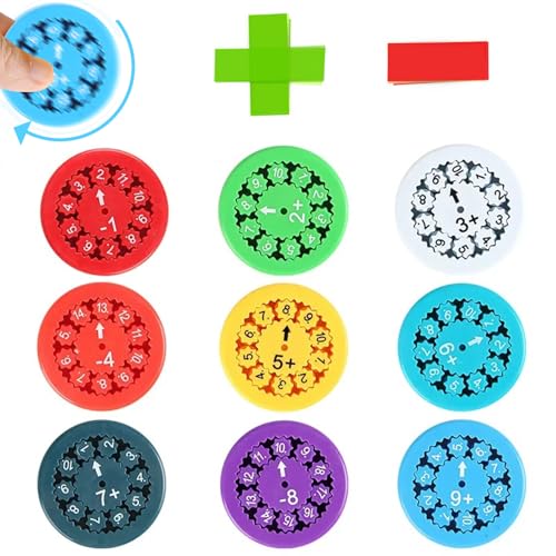 Jastown Mathe Fidget Spinners Math fakten Fidget Spinner Lustige Mathe Lern Fidget Toys Für Kinder Montessori Number Fidget Spinner Mathe Zahlen Fidget Spielzeug Addition und Subtraktion