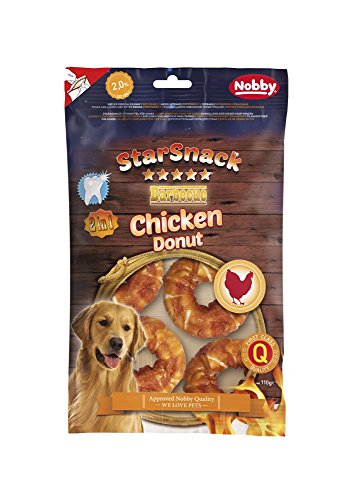 Nobby STARSNACK Barbecue Chicken Donut für alle Hunde ca. 5 cm 1 Tüte je 5 Stück 1 x ca. 110 g