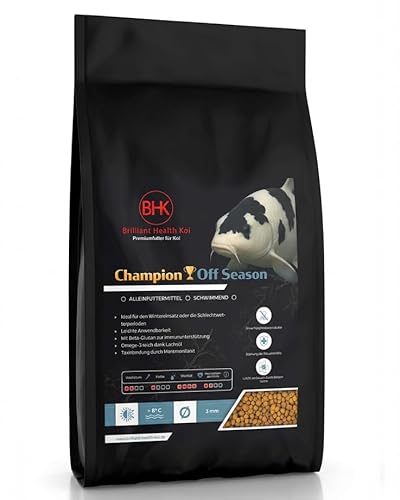 BHK Koi Futter Winterfutter Champion Off Season Schwimmendes Premium Teichfutter 6 mm 1 2 kg