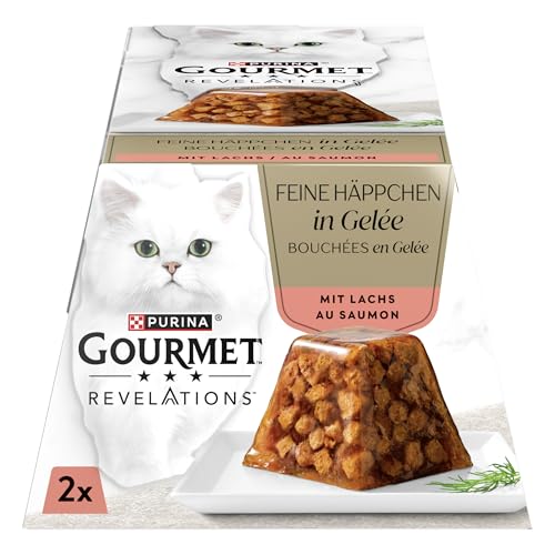 GOURMET Revelations Katzenfutter nass in Gel e mit Lachs 24er Pack 24 x 57g