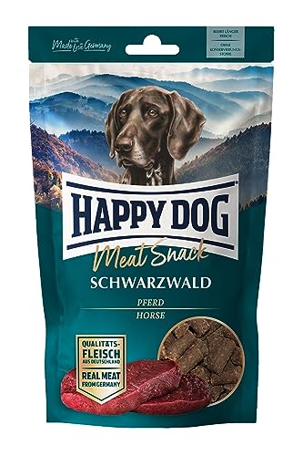 Happy Dog 60698 - Meat Snack Schwarzwald - Leckerli für Sensible Hunde aus getrocknetem Pferdefleisch - 75 g Inhalt