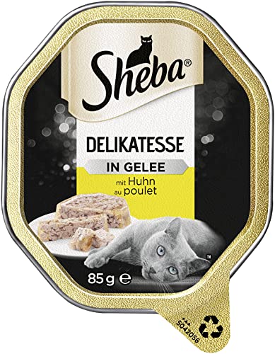 Sheba Katzenfutter Nassfutter Delikatesse in Gelee Geschnetzeltes mit Huhn