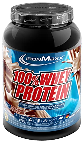 IronMaxx 100 Prozent zuckerreduziertes wasserlöslichesßpulver aus Molkenprotein viele verschiedene Geschmacksrichtungen Milchschokolade 900g 1er Pack