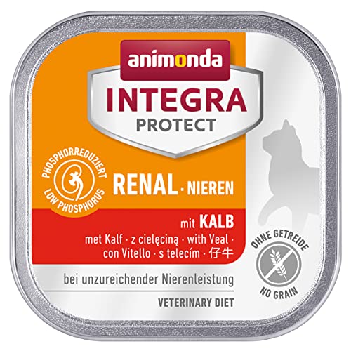 animonda Integra Protect Nieren Katzen Nassfutter bei Niereninsuffizienz mit Kalb 16 x 100 g