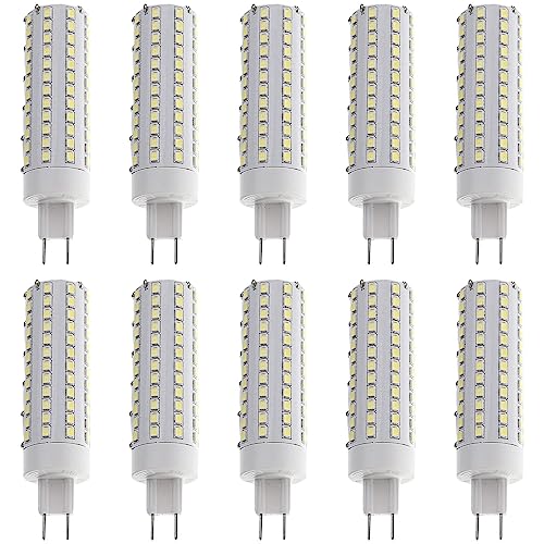 PAZWAHF Dimmbare G8 5-LED-Glühbirne 10 Watt 1000 Lumen G8 5-LED-Maisbirne mit Doppelstiftsockel entspricht 100 Watt Halogen einstellbare Helligkeit von 10% bis 100% 10 Stück