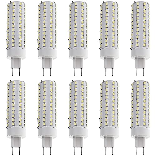 TPMAFF G8 5 LED-Glühbirne 10 Watt 1000 Lumen dimmbar G8 5-Lichtquelle G8 5-LED-Mais-Glühbirne mit Doppelstiftsockel entspricht 100 Watt Halogen einstellbare Helligkeit 10 100% 10 Stück