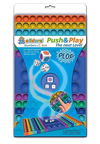 alldoro 63071 Play The Next Level Zahlen Farben Würfelspiel Brettspiel Fingerspielzeug Stressabbau ca. 32 5x 19 cm Regenbogen