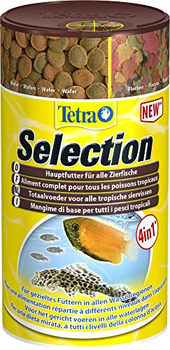 Tetra Selection Hauptfutter-Mischung in 4 Sorten für Zierfische aller Wasserzonen 1er Pack 1 x 250 ml Dose