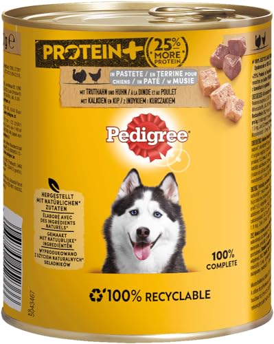 PEDIGREE Protein Dose Terrine mit Truthahn und Huhn für ausgewachsene Hunde 800 g