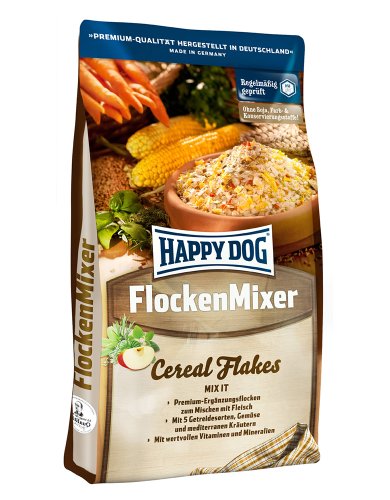 Happy Dog 02162 - Premium Flocken Mixer - Flocken zum Mischen mit Fleisch für ausgewachsene Hunde - 3 kg Inhalt