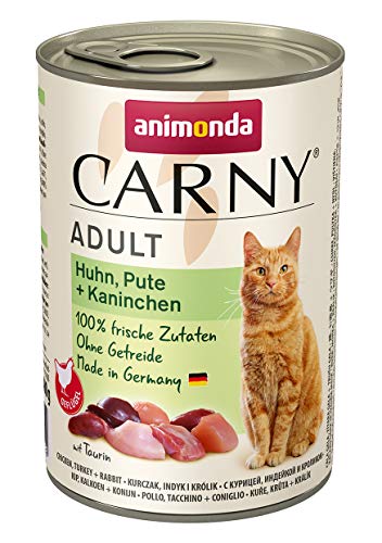 animonda Carny Adult Katzenfutter Nassfutter für ausgewachsene Katzen Huhn Pute Kaninchen 6 x 400 g