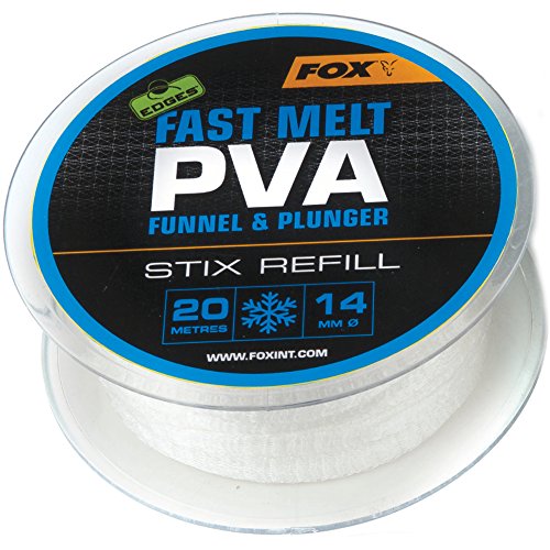 Fox Edges PVA Mesh Refill Fast Melt 20m - wasserlösliches PVA-Netz für Grundfutter zum Anfüttern von Karpfen Friedfischen Größe 35mm Wide