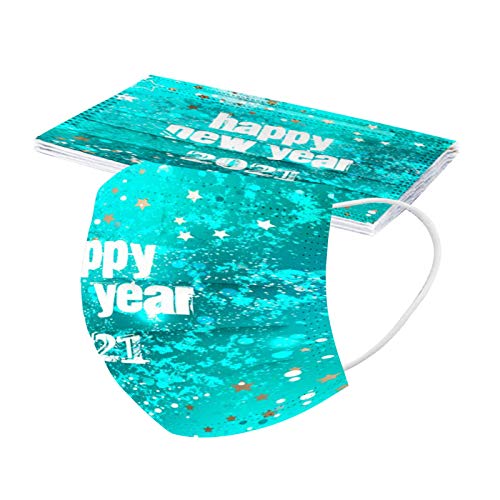 Pitashe 10 Stücke Herren Damen 2021 Happy New Year Weihnachten Nasenschutz Atmungsaktive Multifunktional Staubschutz Nasen Bandana Halstuch