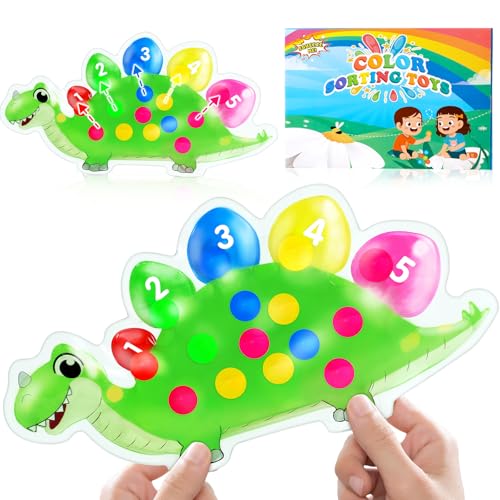 Dinosaurier Farbensortierspiel Zählen Superweiches Squeeze Sensorikspielzeug für Kleinkinder Montessori Lernspiel Farberkennung Feinmotorik Training Reise Anti Stress ab 3 Jahren Grün Dinosaurier Farbensortierspiel Zählen Superweiches Squeeze Sensorikspielzeug für Kleinkinder Montessori Lernspiel Farberkennung Feinmotorik Training Reise Anti Stress ab 3 Jahren Grün