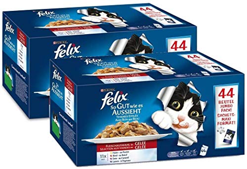 FELIX Jumbopack 88 x 100 g gut wie es aussieht Pouches Rindfleisch