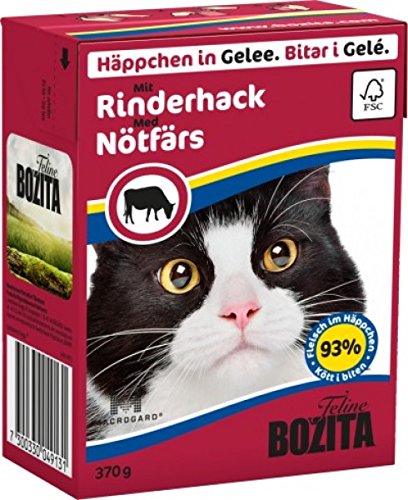 Bozita Bozita Feline Tetra Recart Häppchen in Gelee Rinderhack 370g