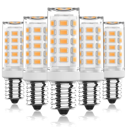 Eco.Luma E14 LED Warmweiss 2700K 4W 550LM Nicht dimmbar Ersetzt 40W Halogen Lampe E14 Warmweiß Glühbirne für Kühlschranklampe Dunstabzugshaube Schreibtischlampen 5er Pack