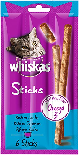 Whiskas Sticks - Reich an Lachs 6 Stück 7er Pack 7 x 36 g
